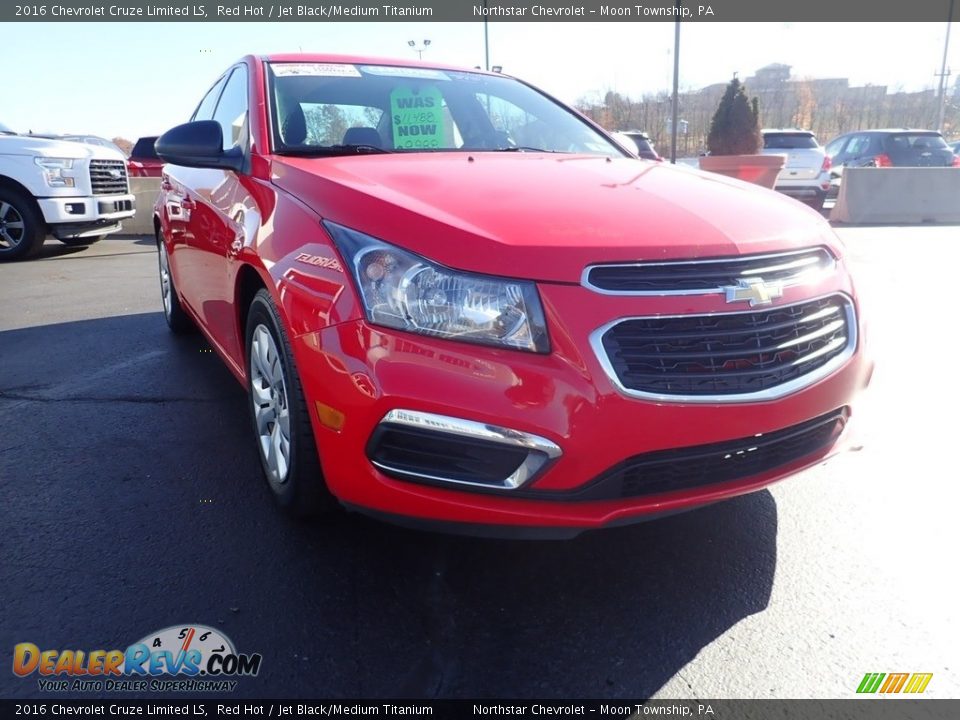 2016 Chevrolet Cruze Limited LS Red Hot / Jet Black/Medium Titanium Photo #12