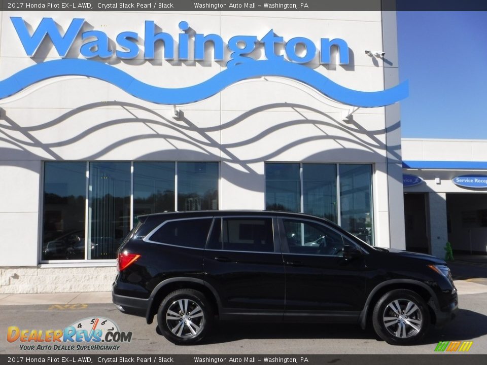 2017 Honda Pilot EX-L AWD Crystal Black Pearl / Black Photo #2