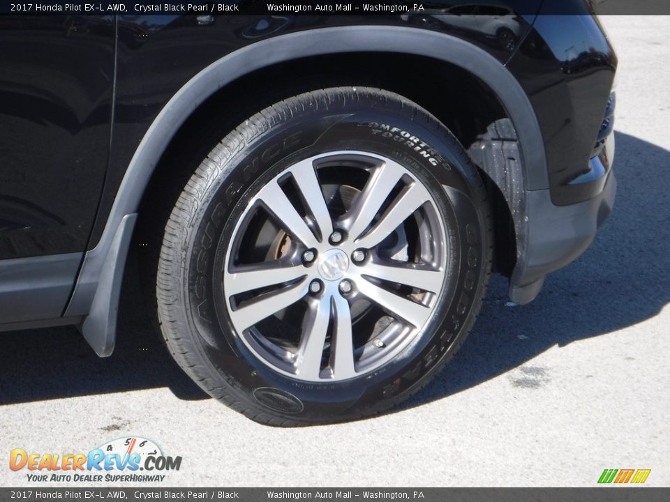 2017 Honda Pilot EX-L AWD Crystal Black Pearl / Black Photo #3