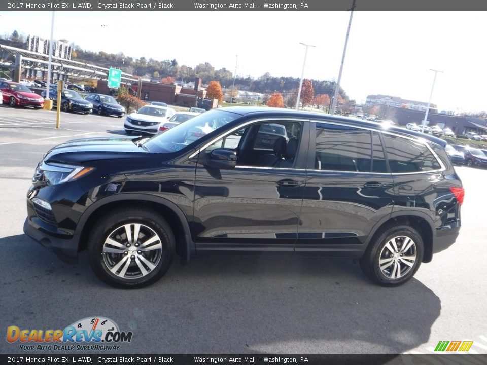 2017 Honda Pilot EX-L AWD Crystal Black Pearl / Black Photo #7