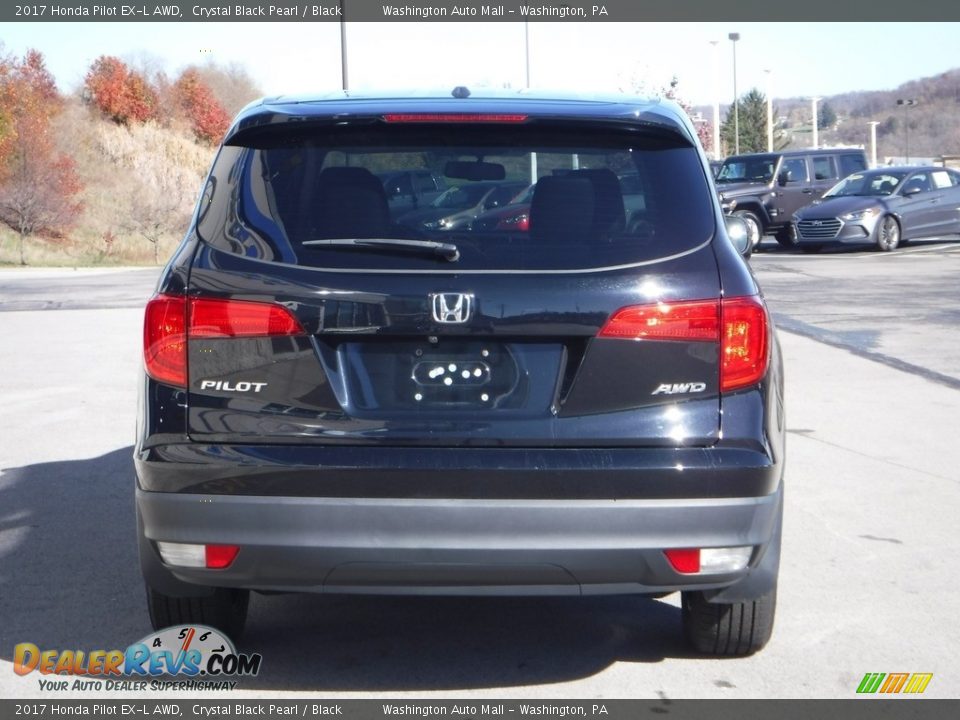 2017 Honda Pilot EX-L AWD Crystal Black Pearl / Black Photo #8