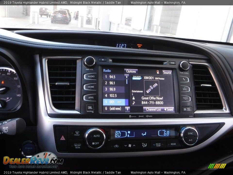 2019 Toyota Highlander Hybrid Limited AWD Midnight Black Metallic / Saddle Tan Photo #3