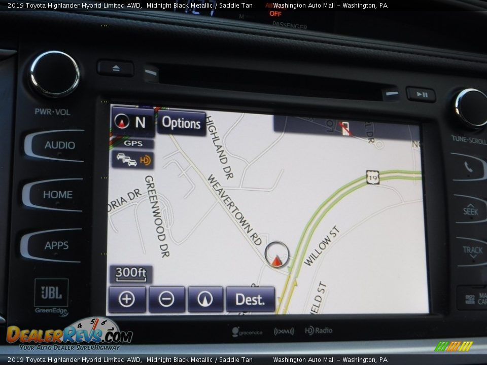 2019 Toyota Highlander Hybrid Limited AWD Midnight Black Metallic / Saddle Tan Photo #4