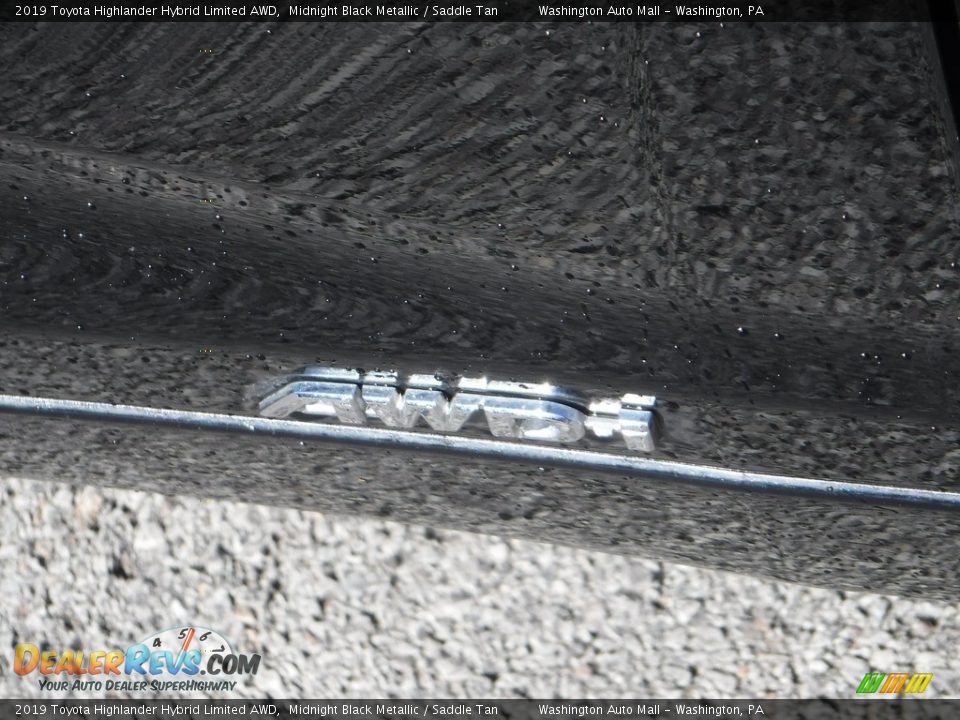 2019 Toyota Highlander Hybrid Limited AWD Midnight Black Metallic / Saddle Tan Photo #9