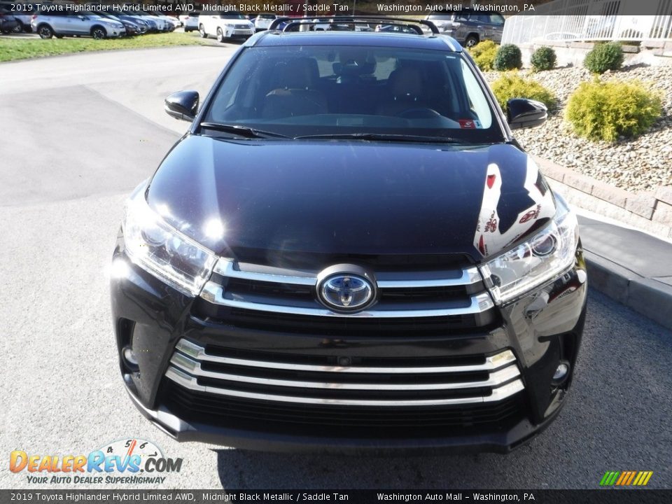 2019 Toyota Highlander Hybrid Limited AWD Midnight Black Metallic / Saddle Tan Photo #11