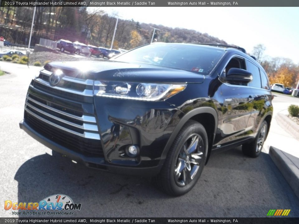 2019 Toyota Highlander Hybrid Limited AWD Midnight Black Metallic / Saddle Tan Photo #13