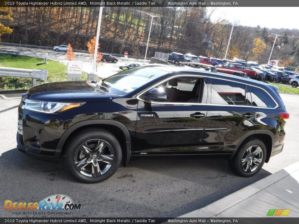 2019 Toyota Highlander Hybrid Limited AWD Midnight Black Metallic / Saddle Tan Photo #14