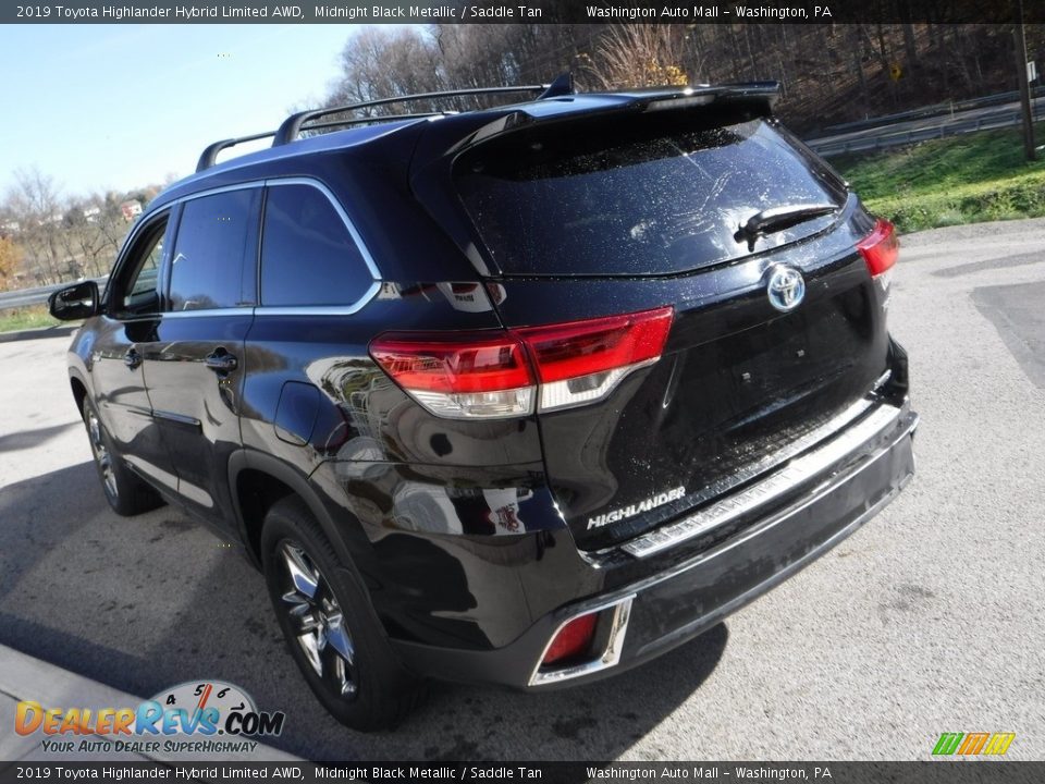 2019 Toyota Highlander Hybrid Limited AWD Midnight Black Metallic / Saddle Tan Photo #15