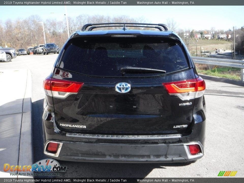2019 Toyota Highlander Hybrid Limited AWD Midnight Black Metallic / Saddle Tan Photo #16