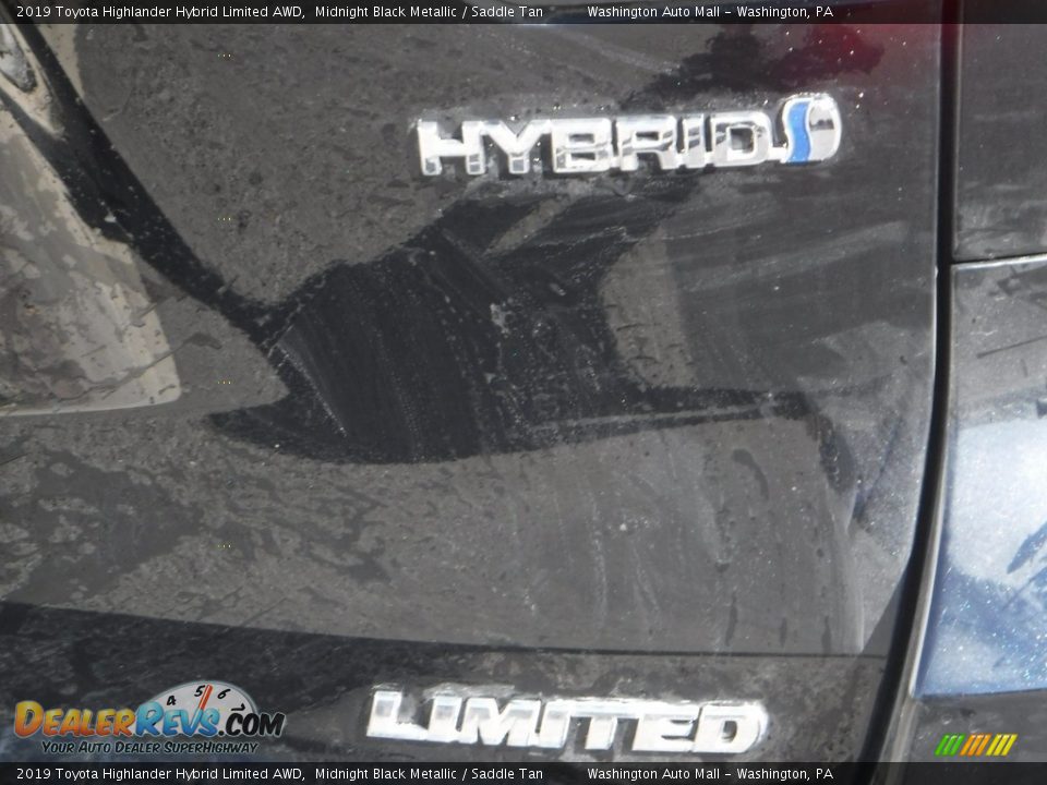 2019 Toyota Highlander Hybrid Limited AWD Midnight Black Metallic / Saddle Tan Photo #17