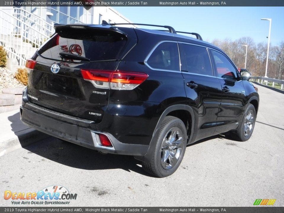 2019 Toyota Highlander Hybrid Limited AWD Midnight Black Metallic / Saddle Tan Photo #18