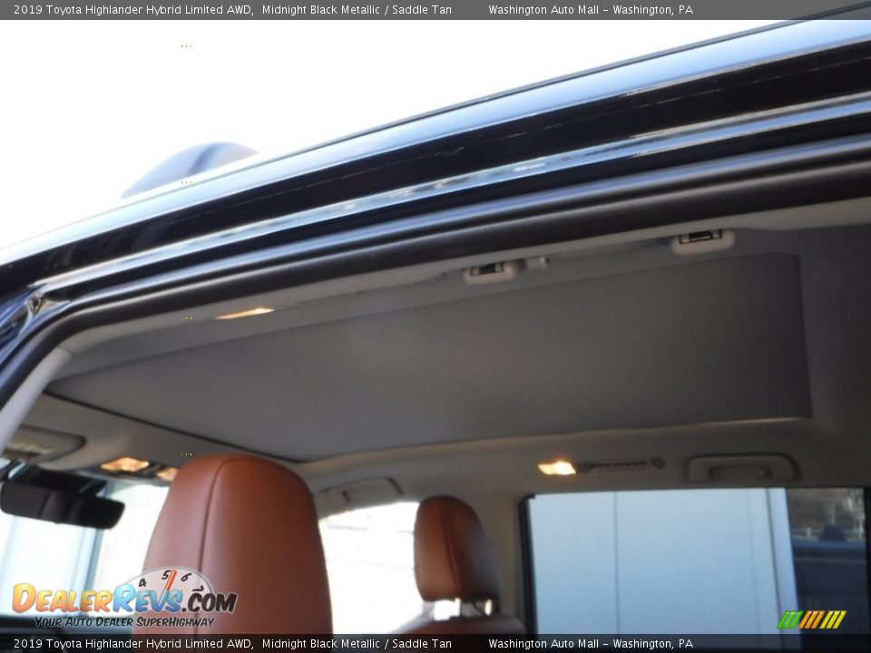 2019 Toyota Highlander Hybrid Limited AWD Midnight Black Metallic / Saddle Tan Photo #19