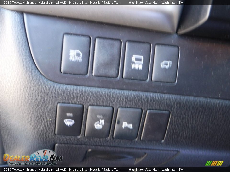 2019 Toyota Highlander Hybrid Limited AWD Midnight Black Metallic / Saddle Tan Photo #21
