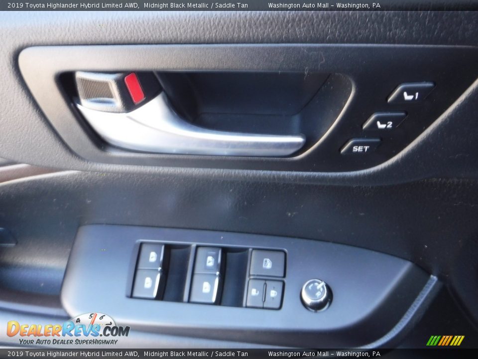2019 Toyota Highlander Hybrid Limited AWD Midnight Black Metallic / Saddle Tan Photo #22