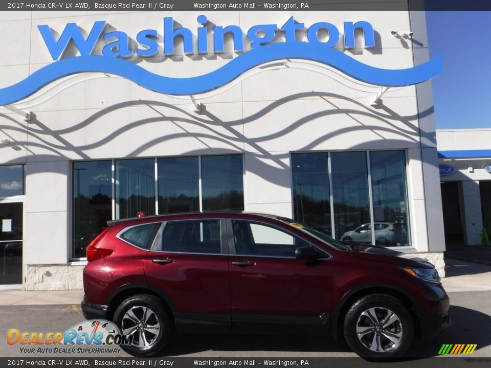 2017 Honda CR-V LX AWD Basque Red Pearl II / Gray Photo #2