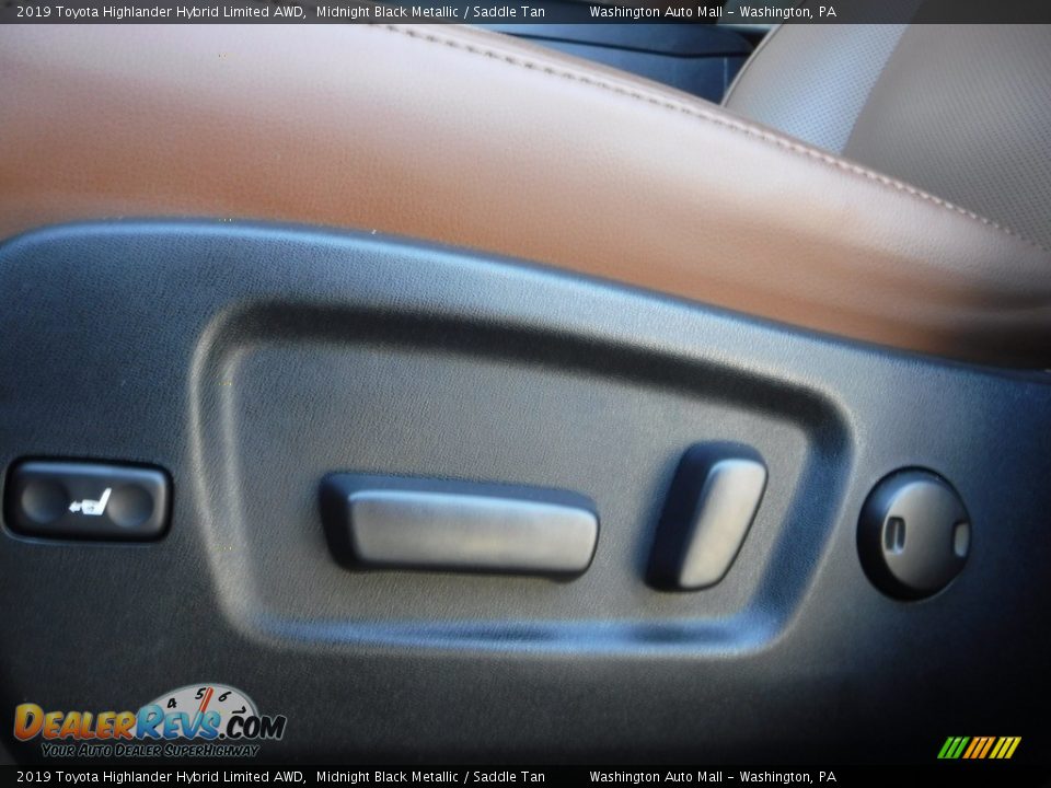 2019 Toyota Highlander Hybrid Limited AWD Midnight Black Metallic / Saddle Tan Photo #26