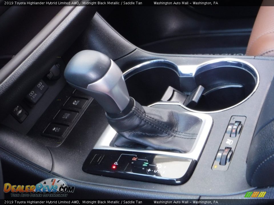 2019 Toyota Highlander Hybrid Limited AWD Midnight Black Metallic / Saddle Tan Photo #27