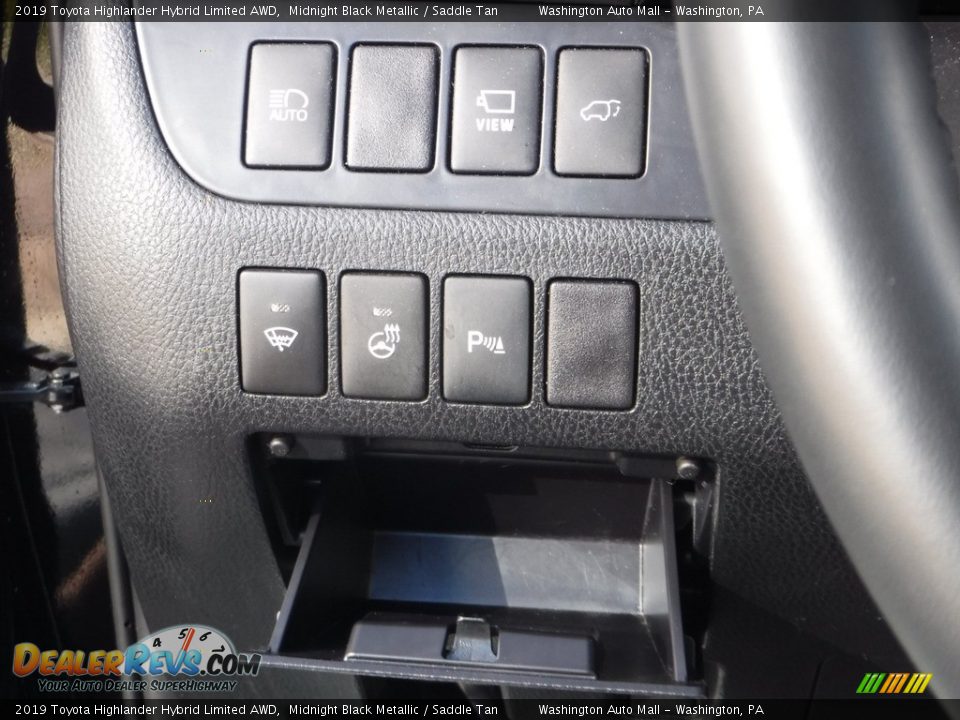 2019 Toyota Highlander Hybrid Limited AWD Midnight Black Metallic / Saddle Tan Photo #29