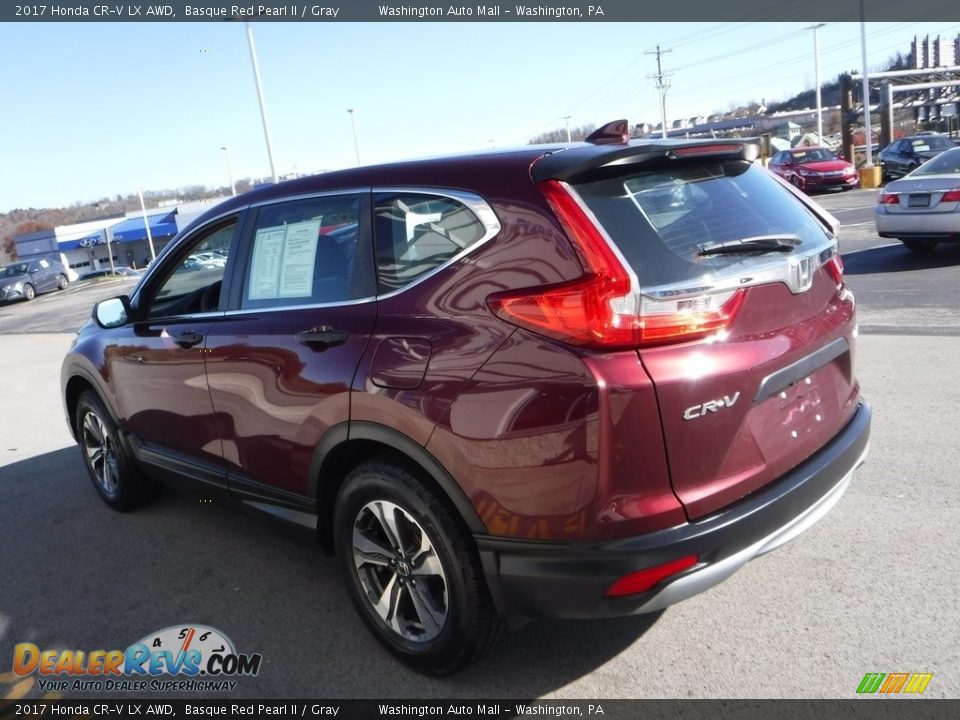 2017 Honda CR-V LX AWD Basque Red Pearl II / Gray Photo #7