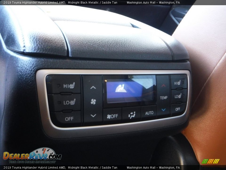 2019 Toyota Highlander Hybrid Limited AWD Midnight Black Metallic / Saddle Tan Photo #31