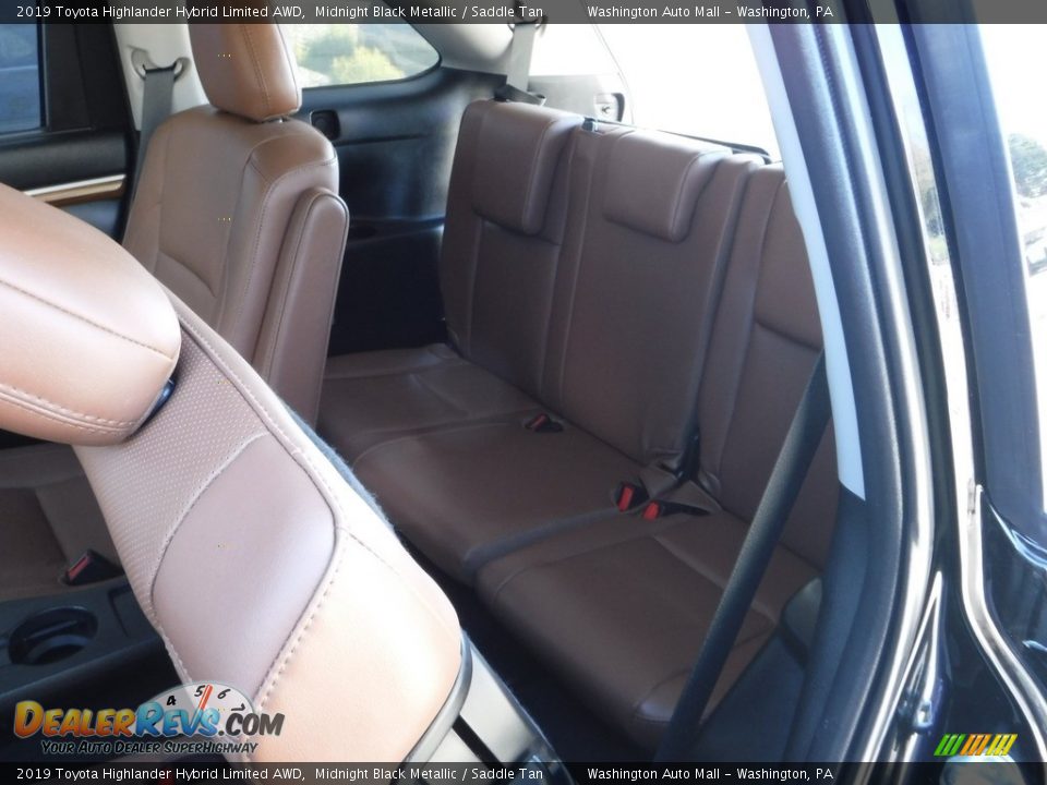 2019 Toyota Highlander Hybrid Limited AWD Midnight Black Metallic / Saddle Tan Photo #33