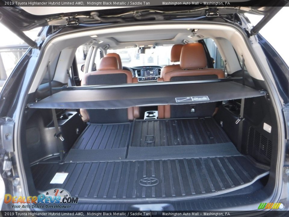 2019 Toyota Highlander Hybrid Limited AWD Midnight Black Metallic / Saddle Tan Photo #34