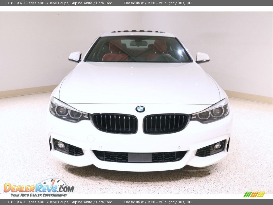 2018 BMW 4 Series 440i xDrive Coupe Alpine White / Coral Red Photo #2