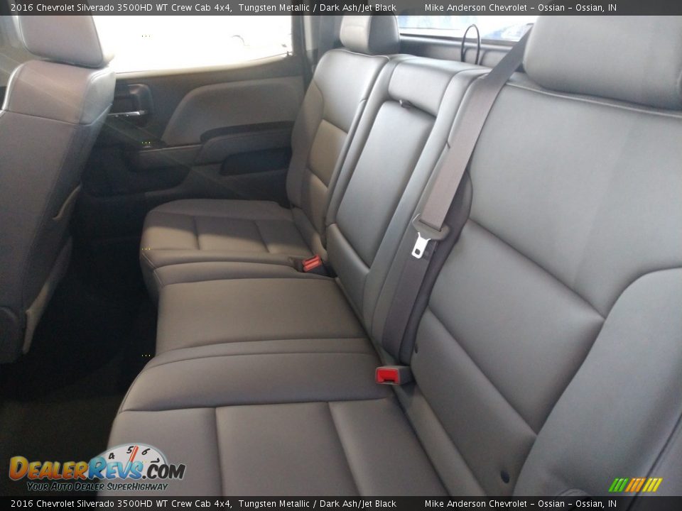 Rear Seat of 2016 Chevrolet Silverado 3500HD WT Crew Cab 4x4 Photo #17