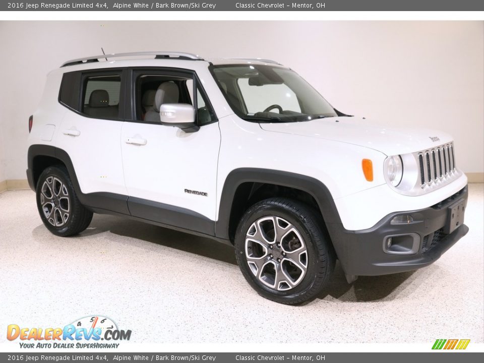 2016 Jeep Renegade Limited 4x4 Alpine White / Bark Brown/Ski Grey Photo #1