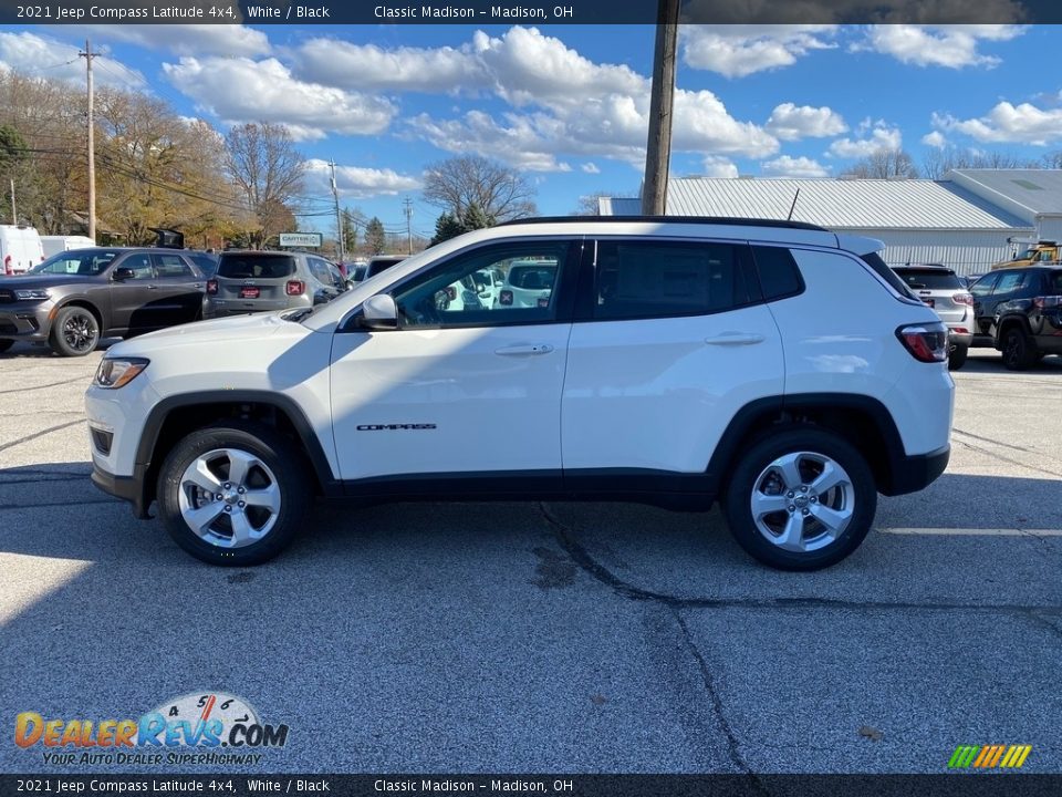 2021 Jeep Compass Latitude 4x4 White / Black Photo #8