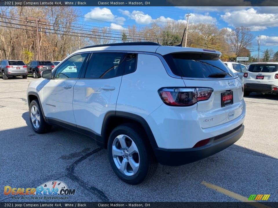 2021 Jeep Compass Latitude 4x4 White / Black Photo #9
