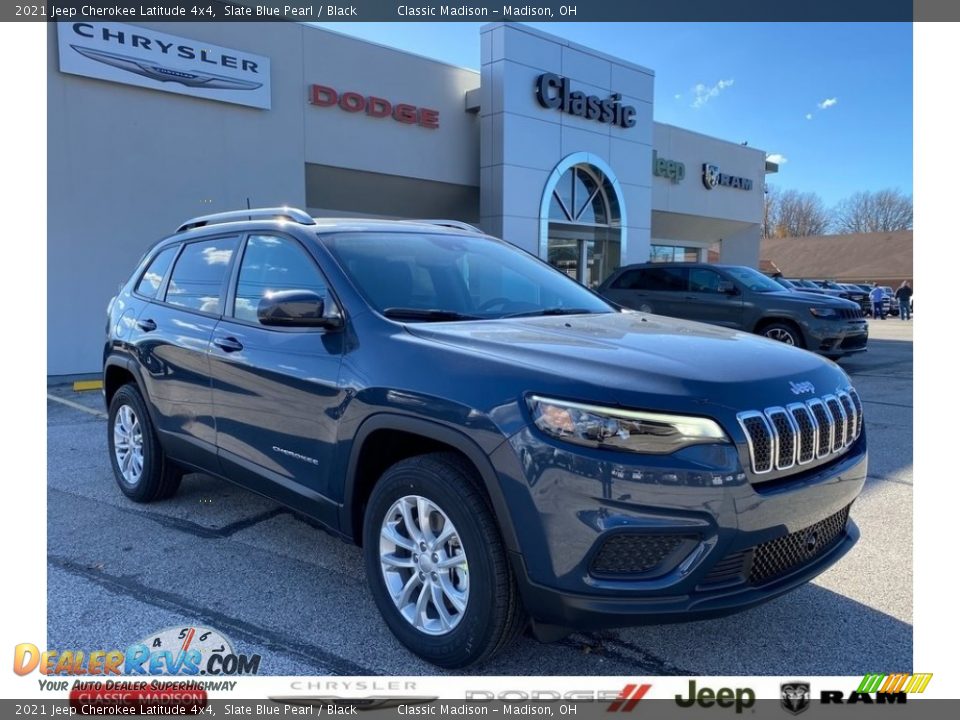 2021 Jeep Cherokee Latitude 4x4 Slate Blue Pearl / Black Photo #1