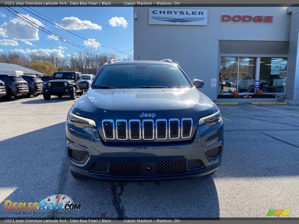 2021 Jeep Cherokee Latitude 4x4 Slate Blue Pearl / Black Photo #7