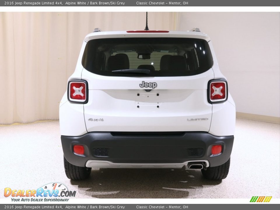 2016 Jeep Renegade Limited 4x4 Alpine White / Bark Brown/Ski Grey Photo #19