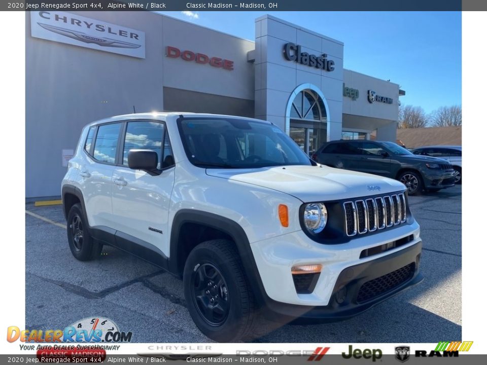 2020 Jeep Renegade Sport 4x4 Alpine White / Black Photo #1