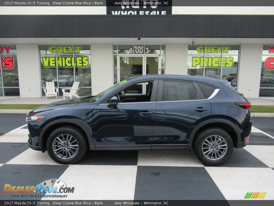 2017 Mazda CX-5 Touring Deep Crystal Blue Mica / Black Photo #1