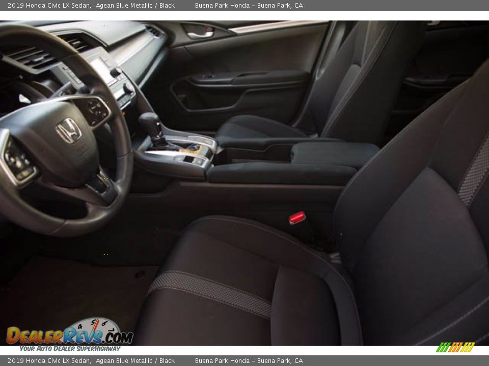 2019 Honda Civic LX Sedan Agean Blue Metallic / Black Photo #3