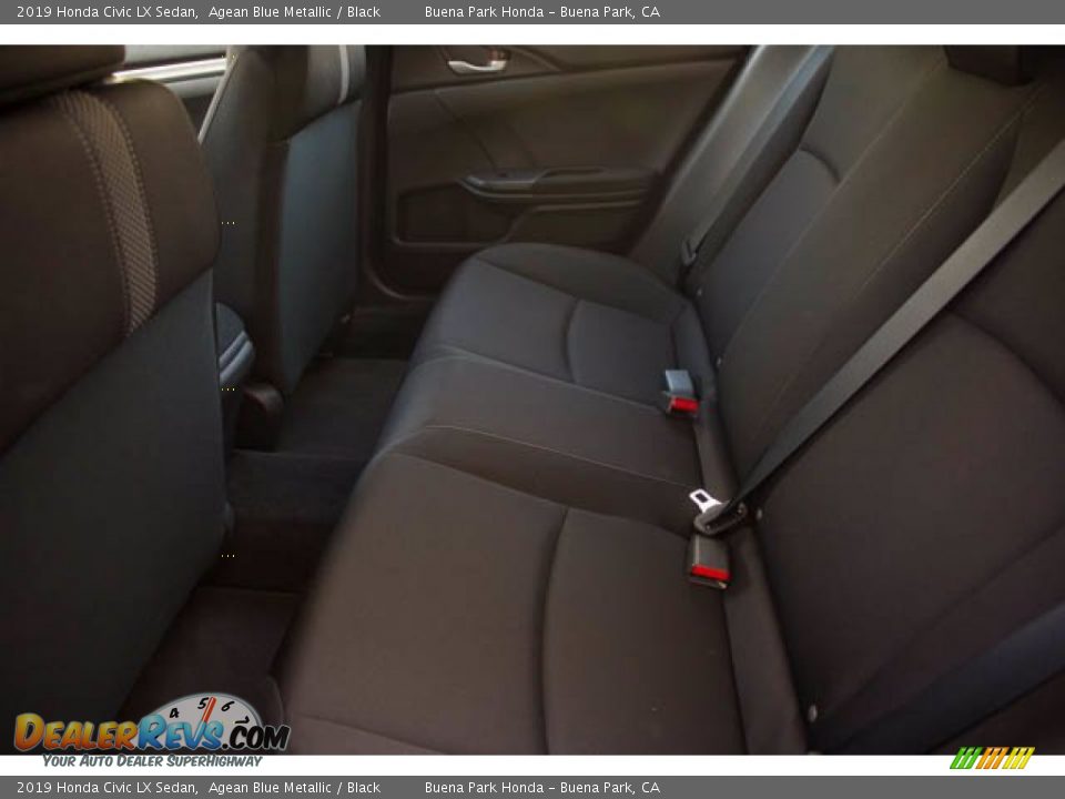 2019 Honda Civic LX Sedan Agean Blue Metallic / Black Photo #4