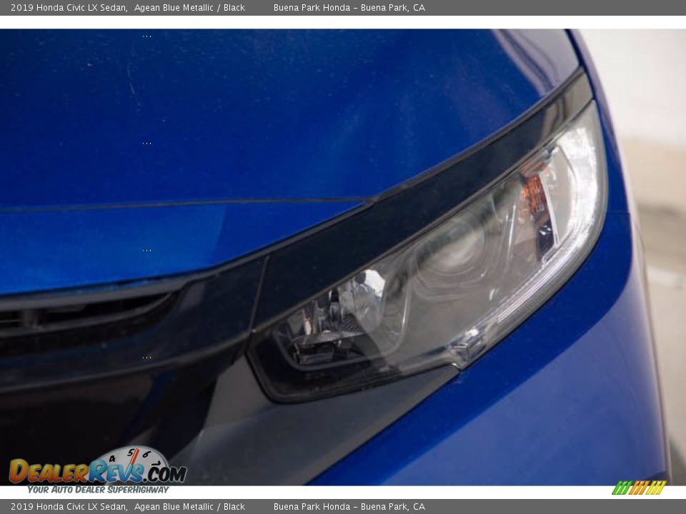 2019 Honda Civic LX Sedan Agean Blue Metallic / Black Photo #9