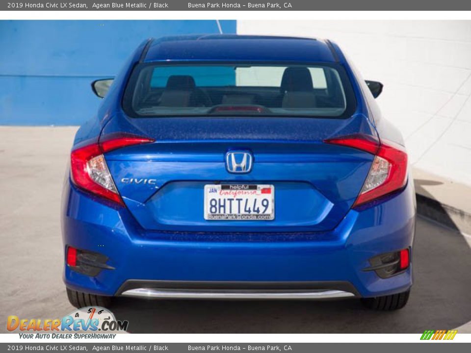 2019 Honda Civic LX Sedan Agean Blue Metallic / Black Photo #11