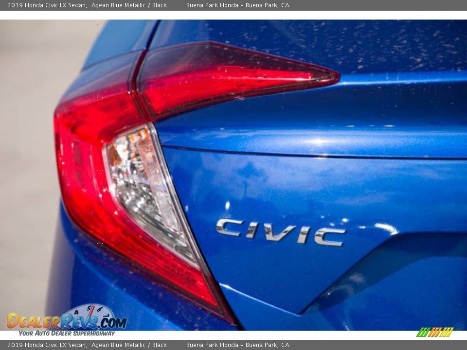 2019 Honda Civic LX Sedan Agean Blue Metallic / Black Photo #12