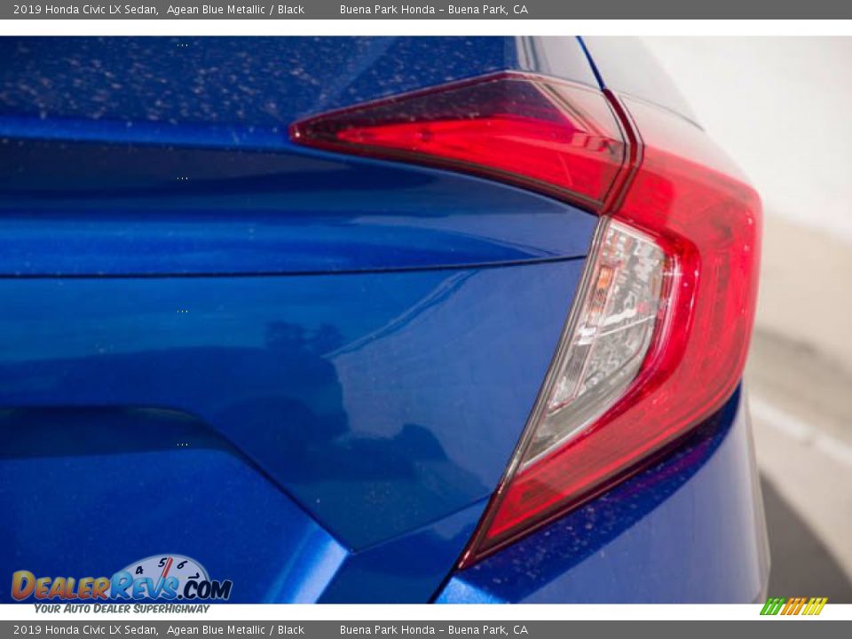 2019 Honda Civic LX Sedan Agean Blue Metallic / Black Photo #13