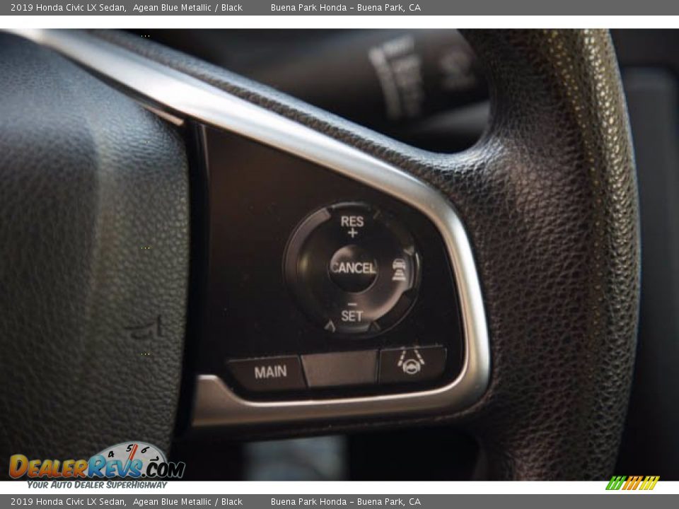 2019 Honda Civic LX Sedan Agean Blue Metallic / Black Photo #17