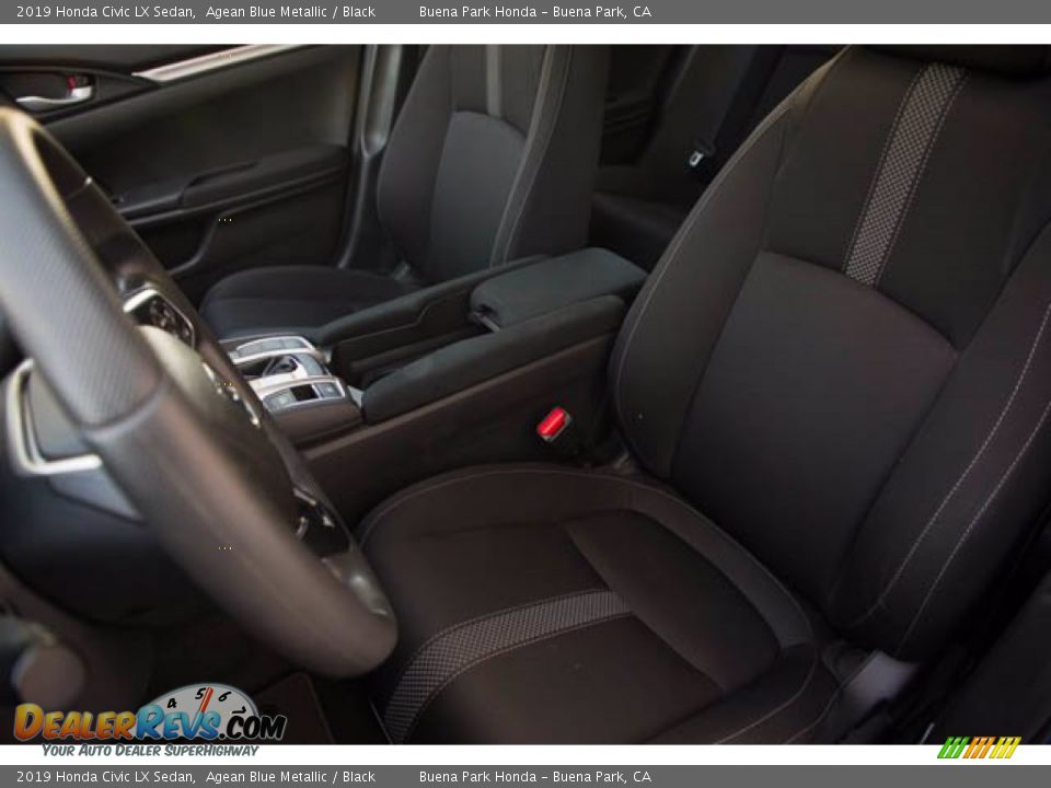 2019 Honda Civic LX Sedan Agean Blue Metallic / Black Photo #18
