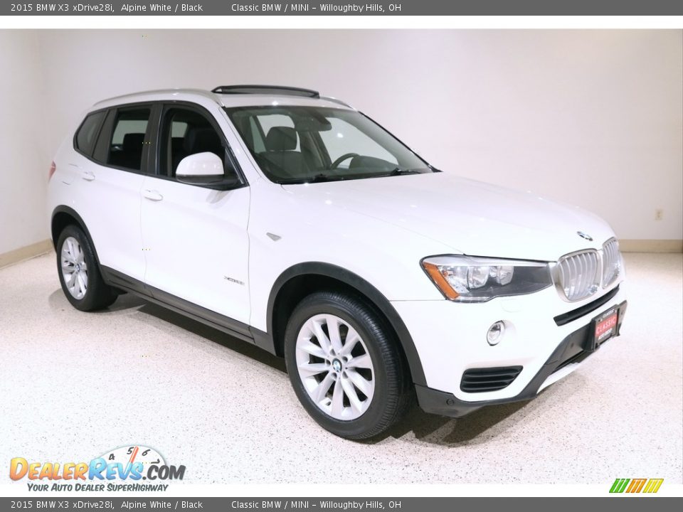 2015 BMW X3 xDrive28i Alpine White / Black Photo #1