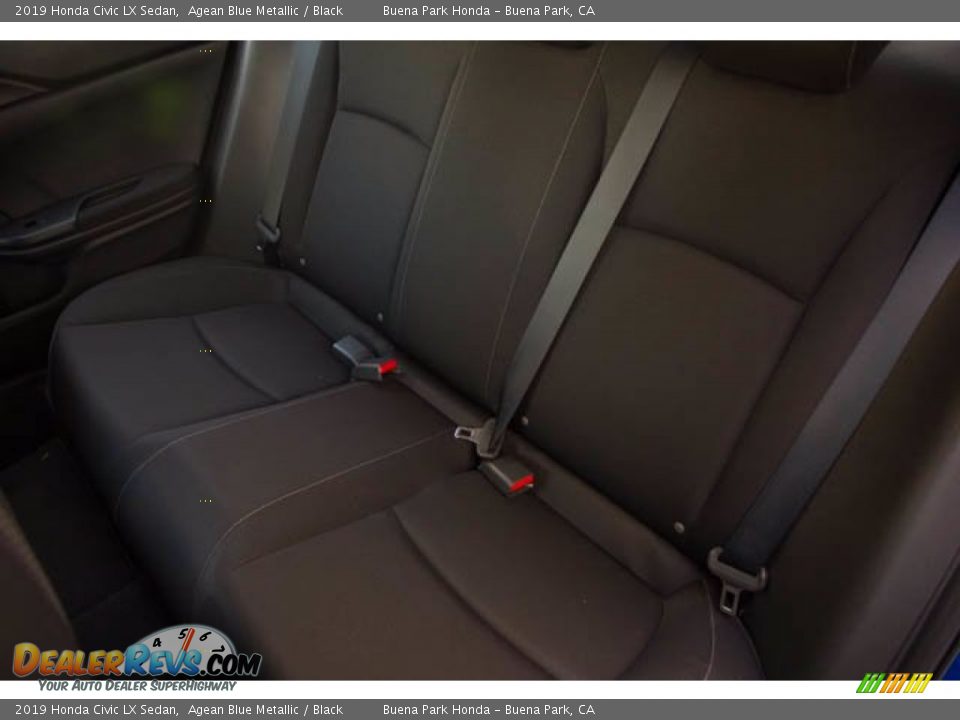 2019 Honda Civic LX Sedan Agean Blue Metallic / Black Photo #19