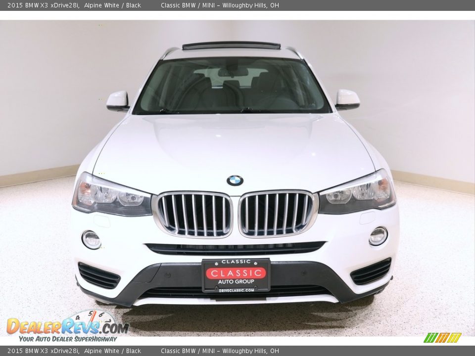 2015 BMW X3 xDrive28i Alpine White / Black Photo #2