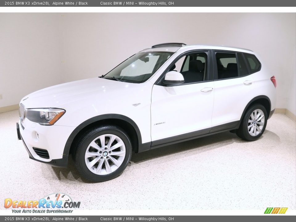 2015 BMW X3 xDrive28i Alpine White / Black Photo #3