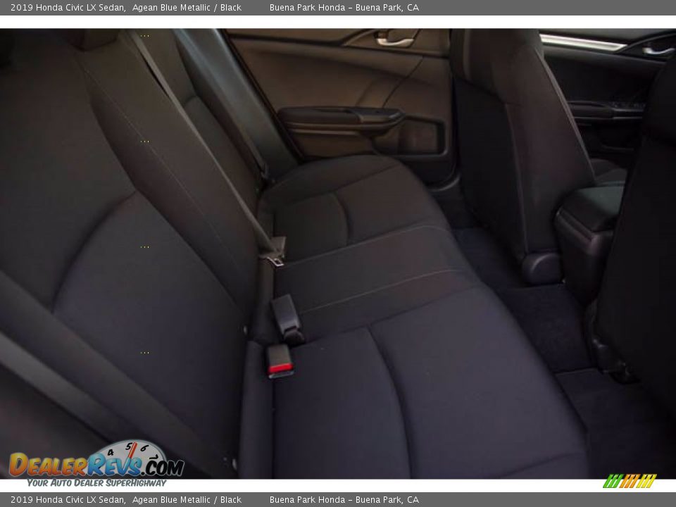 2019 Honda Civic LX Sedan Agean Blue Metallic / Black Photo #21