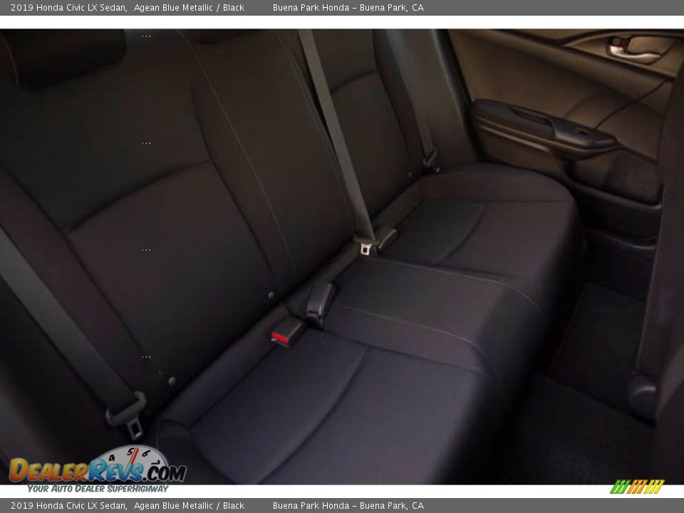 2019 Honda Civic LX Sedan Agean Blue Metallic / Black Photo #22